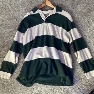 Croft and Barrow Long sleeve Rugby Polo